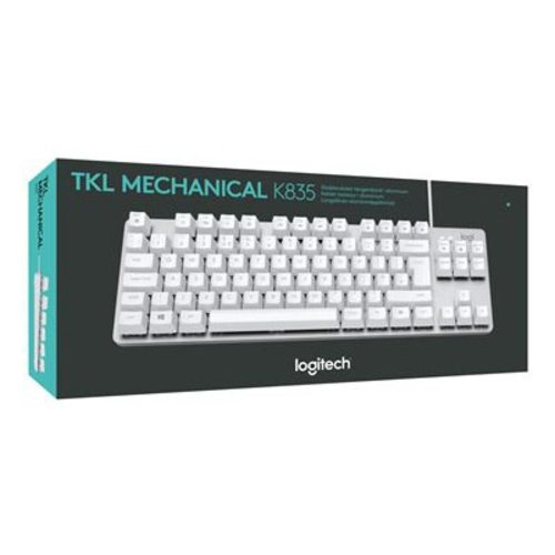Клавиатура офисная Logitech K835 TKL Red Switch (серебристый)