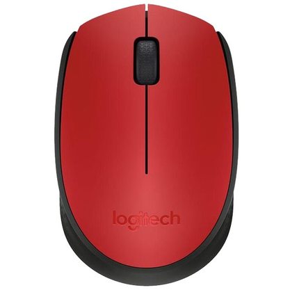 Мышка офисная Logitech M171 (черный/красный)