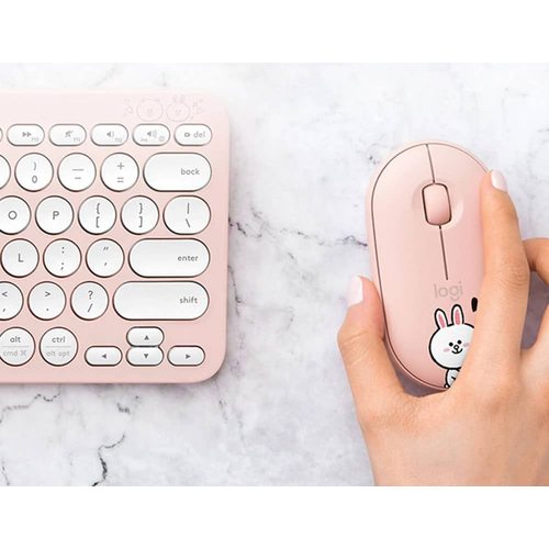 Мышка офисная Logitech M350 Pebble Line Friends Cony (розовый)