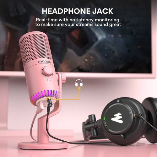 Микрофон Maono DM30 (розовый)