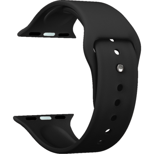 Силиконовый ремешок для часов (черный) (22 мм)