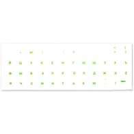 Виниловые наклейки прозрачные (салатовые симв. XXRU-V48409) 15339