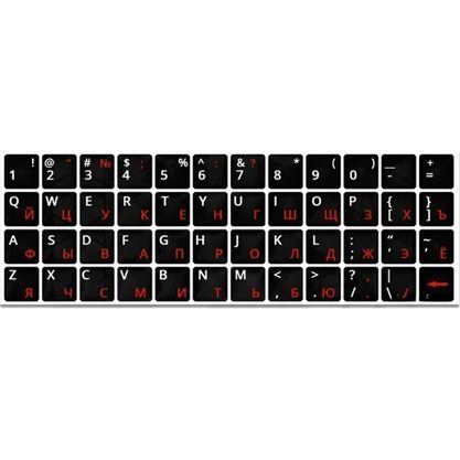 Виниловые наклейки черные (красные симв. ENRU-V48104) 15326