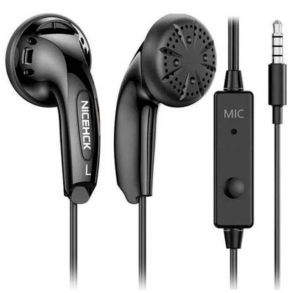 Наушники Nicehck Traceless с микрофоном (3.5 мм) (черный)