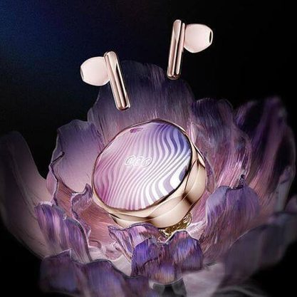 Беспроводные наушники QCY T21 FairyBuds (розовое золото)