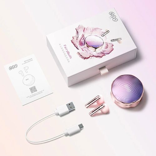 Беспроводные наушники QCY T21 FairyBuds (розовое золото)