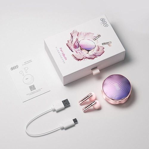 Беспроводные наушники QCY T21 FairyBuds (серебристый)