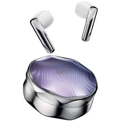 Беспроводные наушники QCY T21 FairyBuds (серебристый)