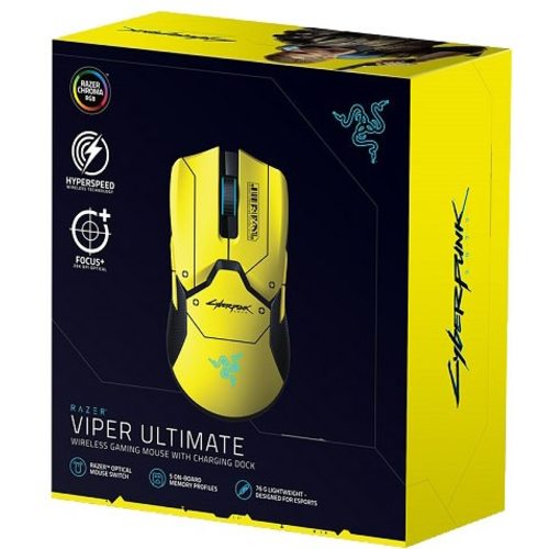 Игровая мышка Razer Viper Ultimate с док-станцией Cyberpunk 2077 Edition