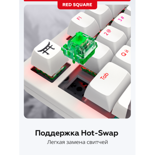 Игровая клавиатура Red Square Alumix TKL Satori [g3ms Jade] (RSQ-20055) (белый)