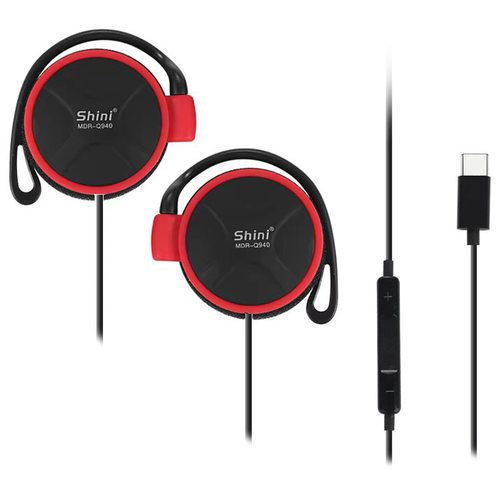 Наушники SHINI Q940 с микрофоном USB Type-C (красный)