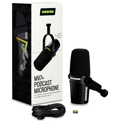 Микрофон Shure MV7+ (черный) (Копия)