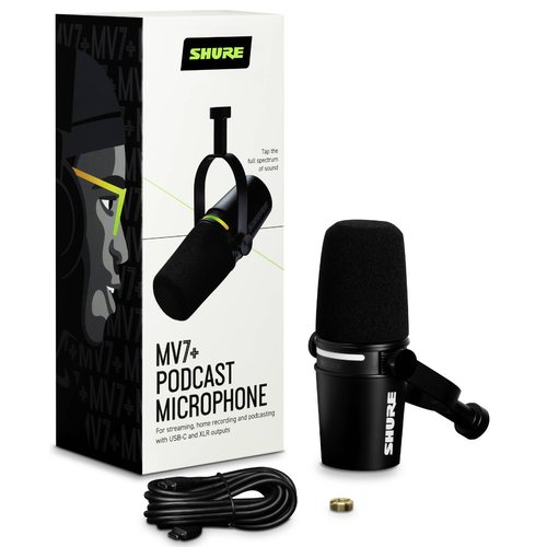 Микрофон Shure MV7+ (черный) (Копия)