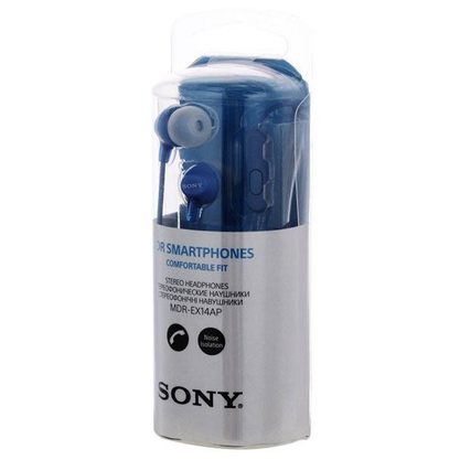 Наушники Sony MDR-EX14AP (голубой)