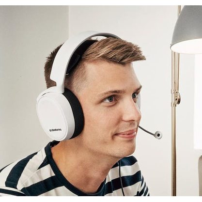 Игровые наушники SteelSeries Arctis 3 2019 (белый)