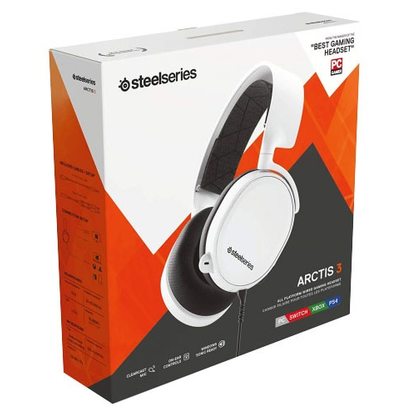 Игровые наушники SteelSeries Arctis 3 2019 (белый)