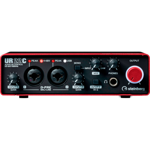 Звуковая карта (аудиоинтерфейс) Steinberg UR22C (красный)