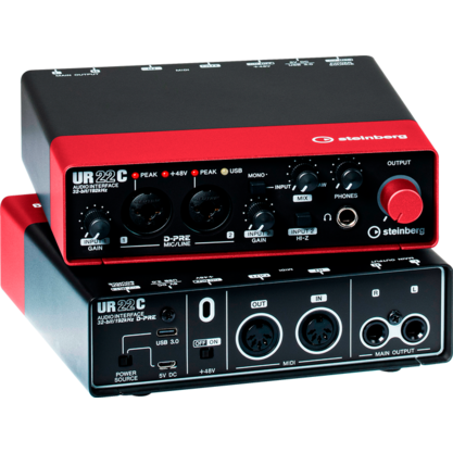 Звуковая карта (аудиоинтерфейс) Steinberg UR22C (красный)