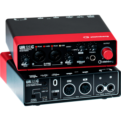 Звуковая карта (аудиоинтерфейс) Steinberg UR22C (красный)