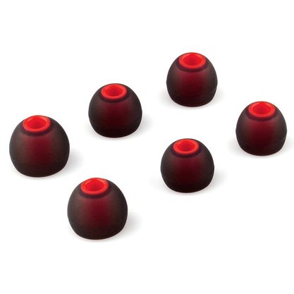 Амбушюры TRN Silicon Eartips (3 пары) (черный-красный)