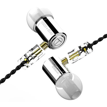 Наушники TRN M10 с микрофоном (серебристый)