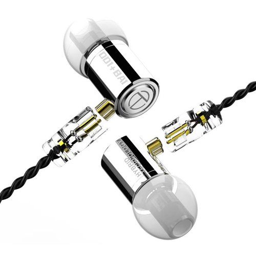 Наушники TRN M10 с микрофоном (серебристый)