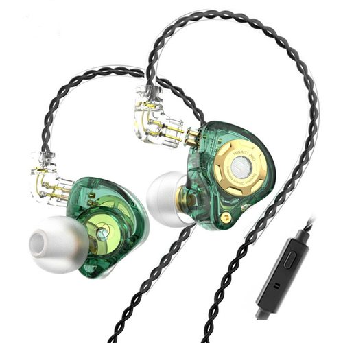 Наушники TRN MT1 Pro с микрофоном (зеленый)