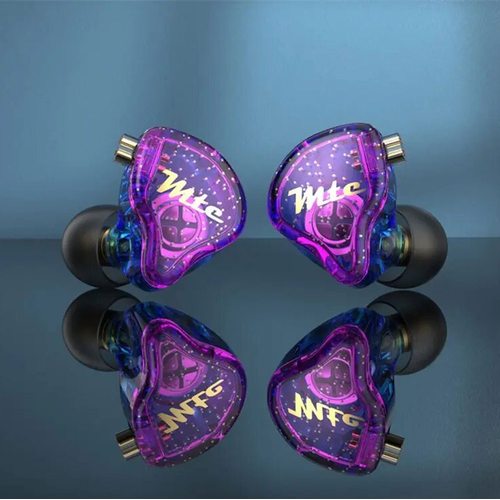 Наушники TRN MTE с микрофоном (сине-фиолетовый)