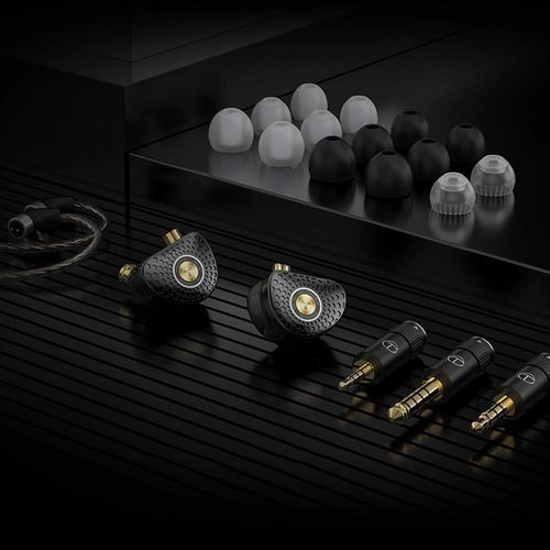 Наушники TRN TA3 с микрофоном (черно-золотой)