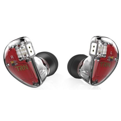 Наушники TRN V30 без микрофона (красный/полупрозрачный черный)