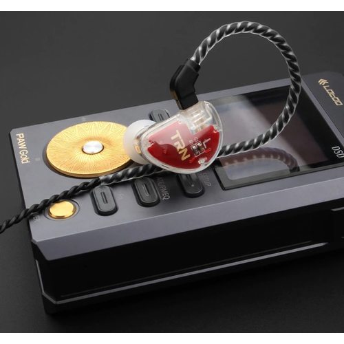 Наушники TRN V30 с микрофоном (красный/полупрозрачный)