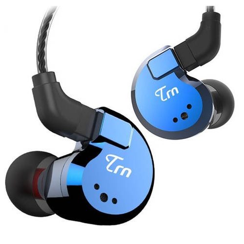 Наушники TRN V80 с микрофоном (синий)