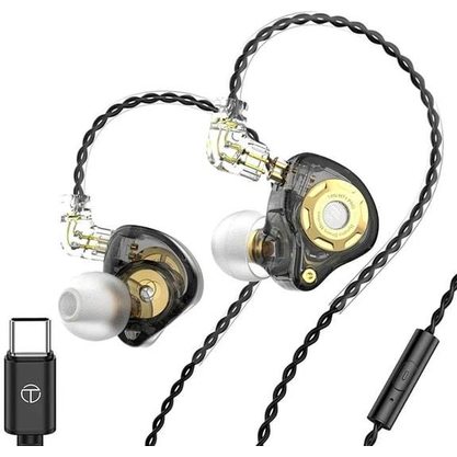 Наушники TRN MT1 Pro с микрофоном (черный) (Type-C)