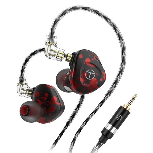 Наушники TRN BA15 (4.4 mm, черный-красный)