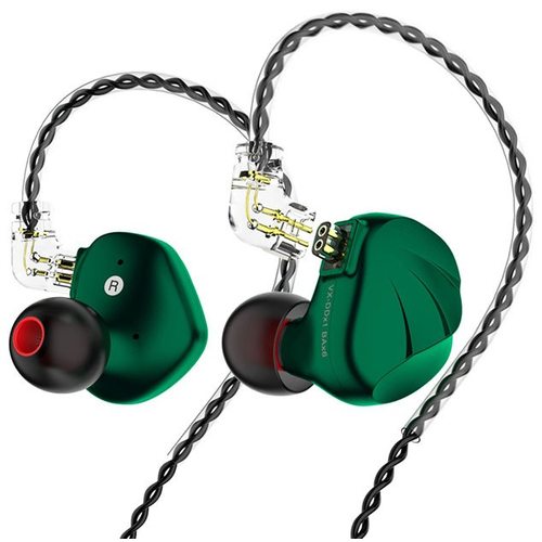 Наушники TRN VX с микрофоном (зеленый)