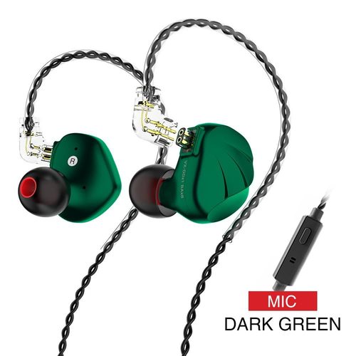 Наушники TRN VX с микрофоном (зеленый)