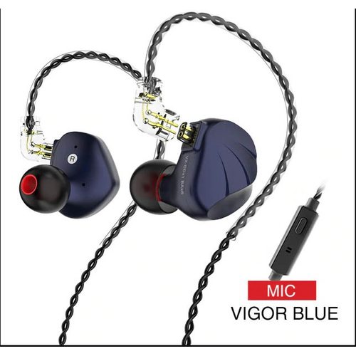 Наушники TRN VX с микрофоном (синий)