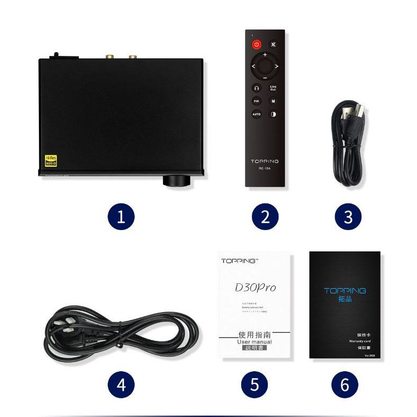 Стационарный усилитель и ЦАП Topping D30 Pro (черный)