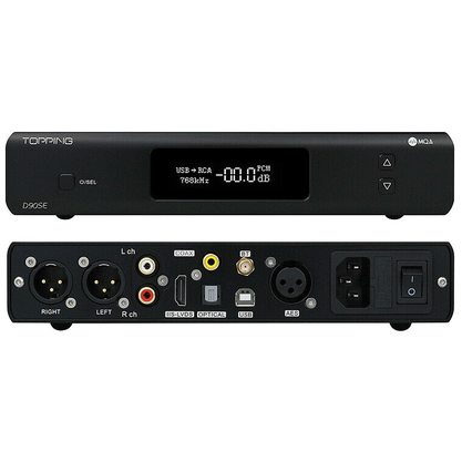 Стационарный усилитель и ЦАП Topping D90SE MQA (черный)