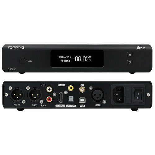 Стационарный усилитель и ЦАП Topping D90SE MQA (черный)