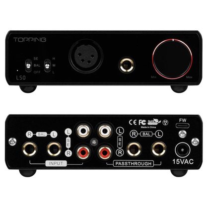 Стационарный усилитель и ЦАП Topping L50 (серебристый)