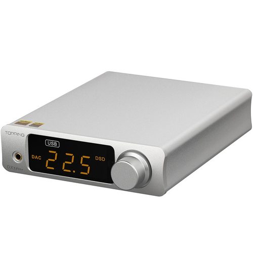 Портативный усилитель и ЦАП Topping DX3 Pro+ (серебристый)