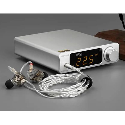 Портативный усилитель и ЦАП Topping DX3 Pro+ (серебристый)