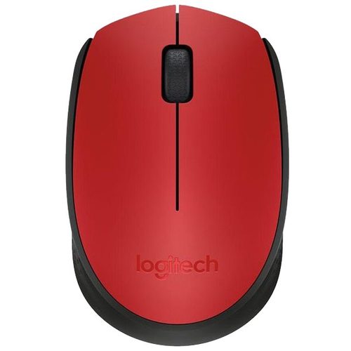 Мышка офисная Logitech M170 (красный/черный)