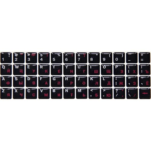 Силиконовые наклейки черные (красные симв. ENRU-S48104) 15506