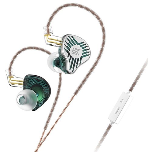 Наушники KZ Acoustics EDS с микрофоном (циан)