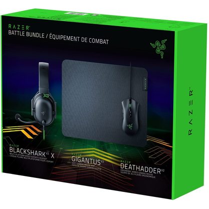Набор периферии Наушники + мышь и коврик Razer Battle Bundle (мышка Razer DeathAdder V2, наушники Razer BlackShark V2 X, коврик Razer Gigantus V2)