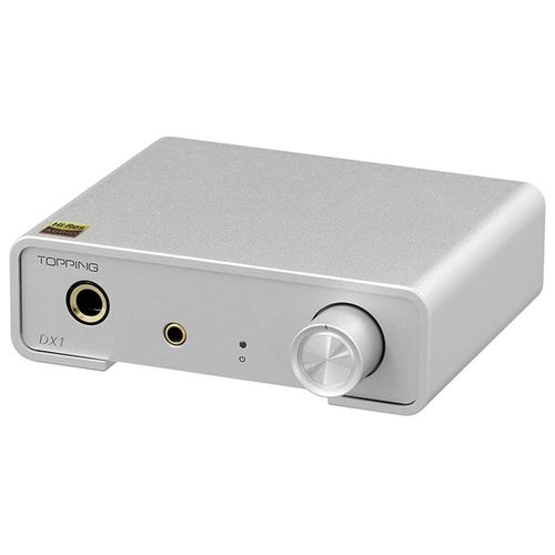Портативный усилитель и ЦАП Topping DX1 (серебристый)