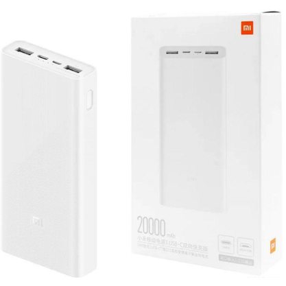 Портативное зарядное устройство (Powerbank) Xiaomi Mi Power Bank 3 (22.5W) 20000 mAh (белый)