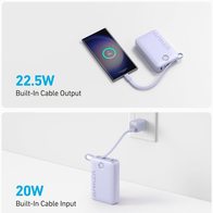 Anker A1647 20000mAh 22.5W with Built-In (фиолетовый)